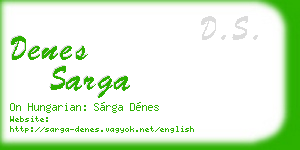denes sarga business card